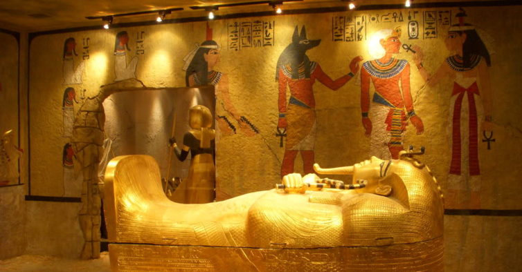 Túmulo de Tutankamon em exposição no Pavilhão de Portugal, Parque das Nações, Lisboa