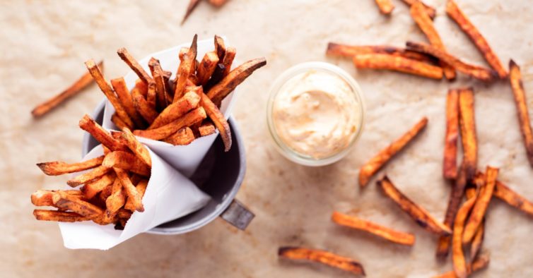 Frita batata doce calorias de