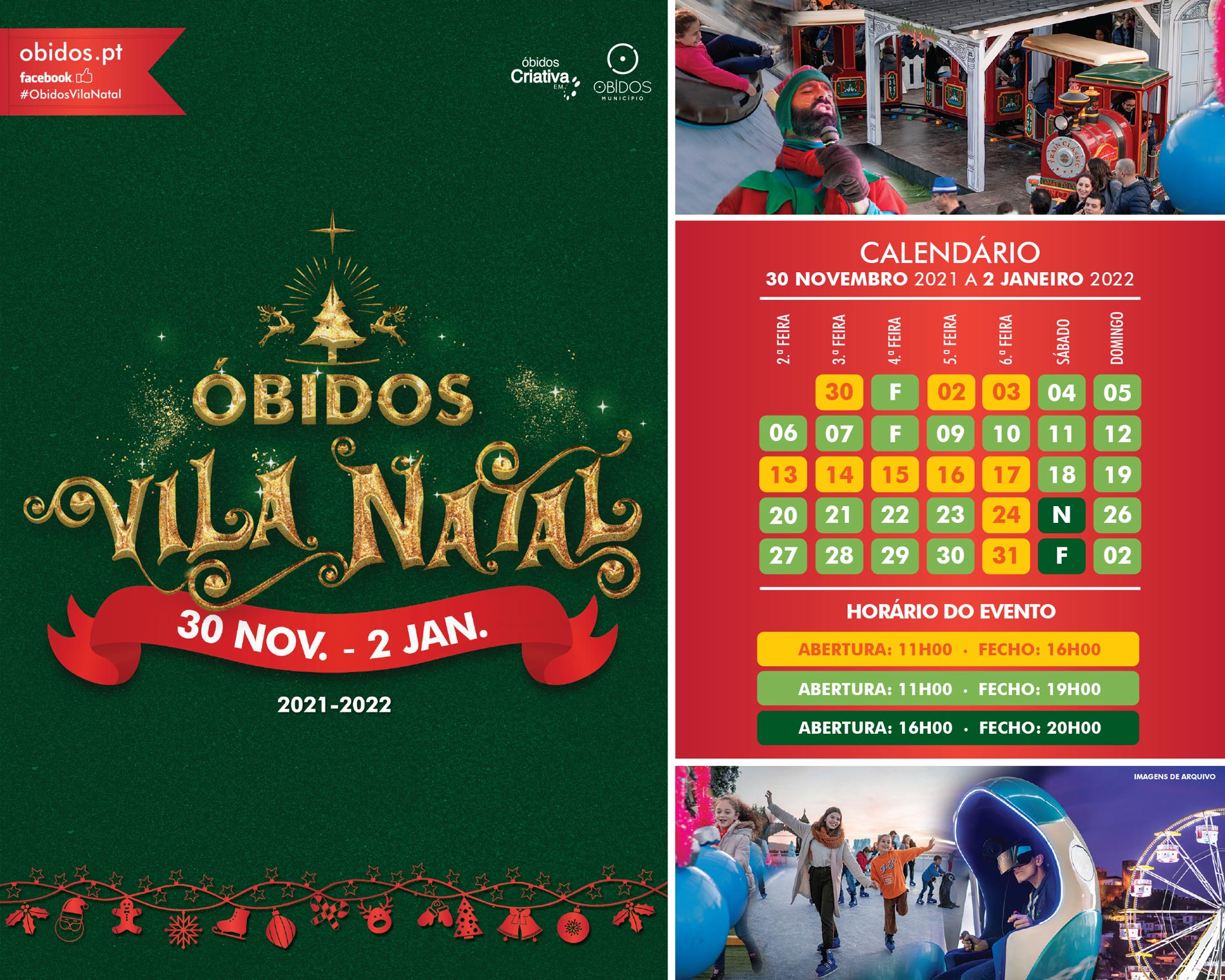 Bilhetes Óbidos Vila Natal - 2023 - Cerca do Castelo de Óbidos