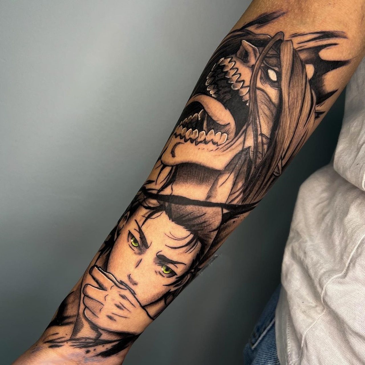 Ataque ao Titan  Tatuagens de anime, Titãs anime, Dragão desenho